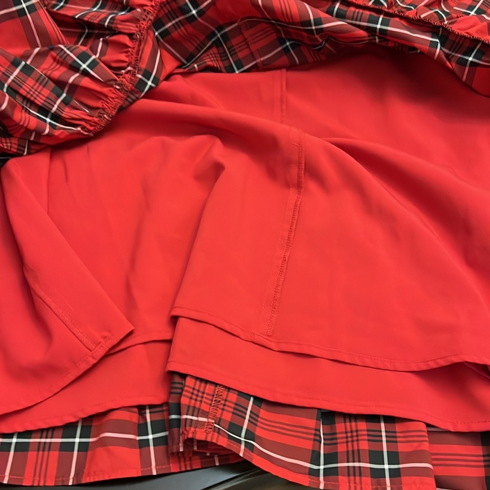 Antonio Melani Karla Plaid Taffeta V-Neck Tie Belt Mini Dress - Picture 12 of 15